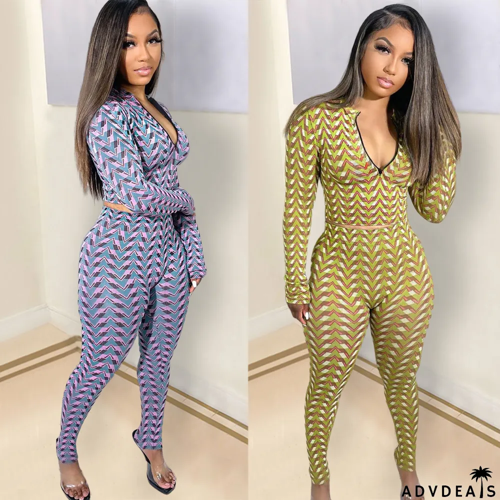 Autumn Personality All-match Tight Two-piece Suit