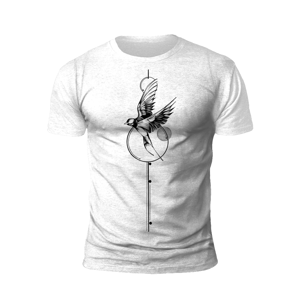 Aerial Melody: The Bird and the Staff T-shirt