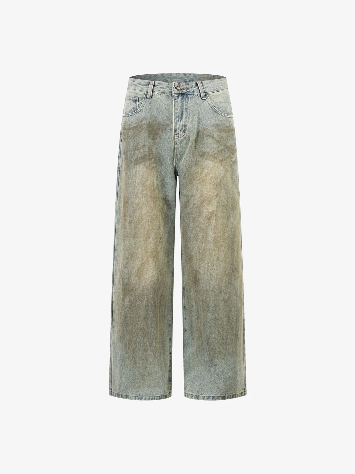 Blue Act Chic Vintage Dirty-Dye Washed Jeans Front