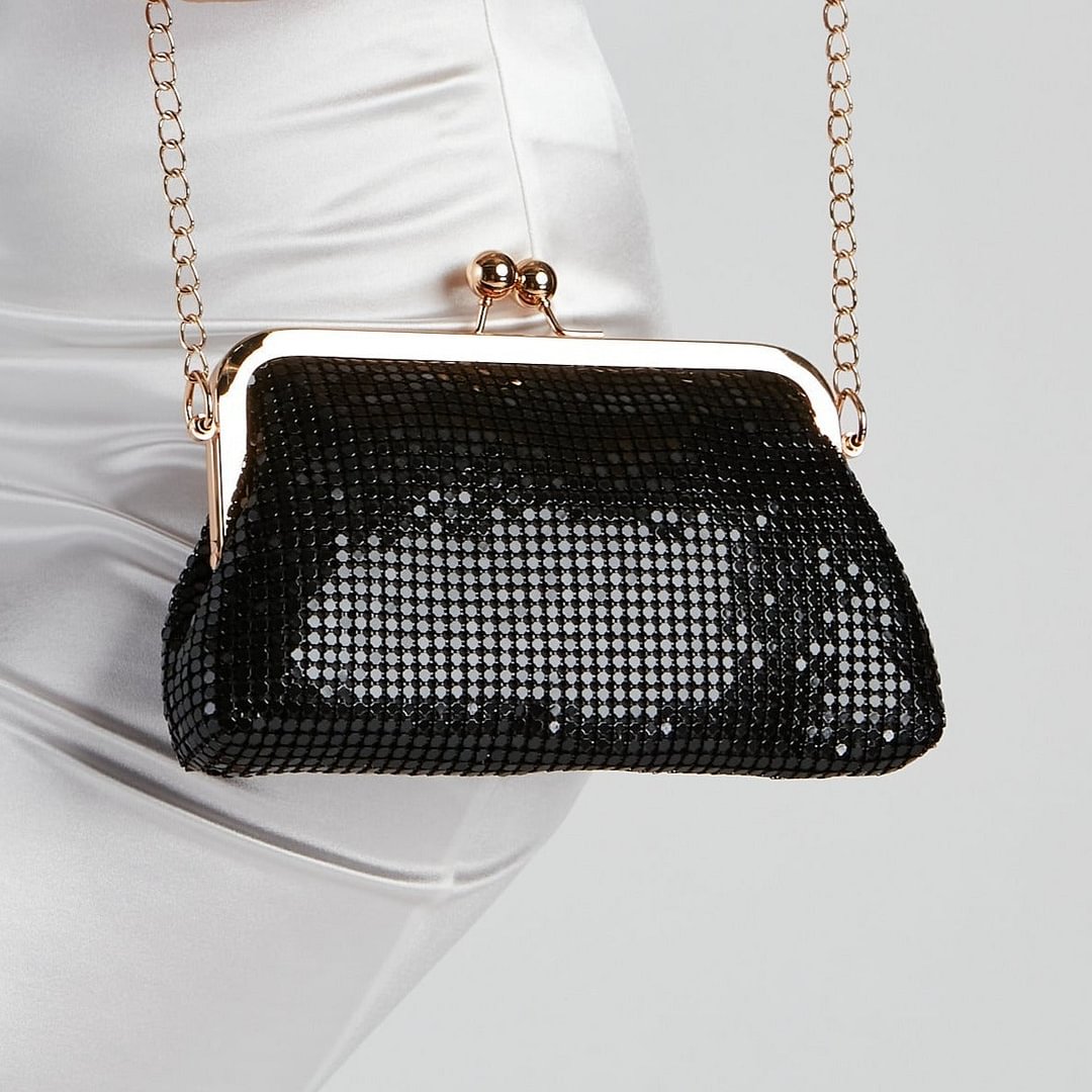 All This Shine Mesh Evening Prom Clutch Purse