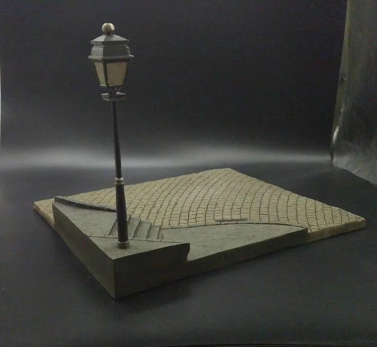 pornhint Pornhint Miniature accessories finished platform Lamp stone rock dirt road scene base chariot military tank figure props board game tiles