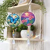 2pcs Butterfly Flower Diamond Painting Double-sided Crystal Window Suncatcher Craft Set Birthday Gifts Home Garden Decor Hanging Kit