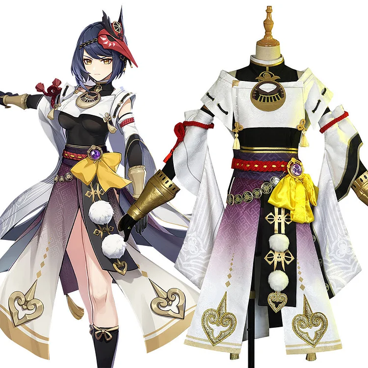 Genshin Impact Kujou Sara Cosplay Costume