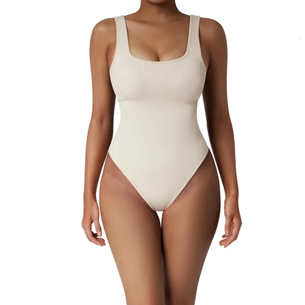 Daily Versatile Ribbed Shaping Bodysuit