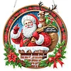 Diamond Painting Acrylic Santa Claus Pendant Kits for Home Wall Decor