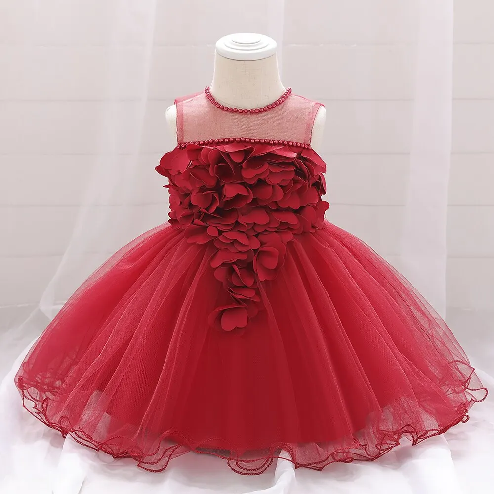 Toddler Baby Girl Christening 1 Year Birthday Dress Costume Newborn Lace Christmas Party Wedding Princess Dresses Baby Vestido