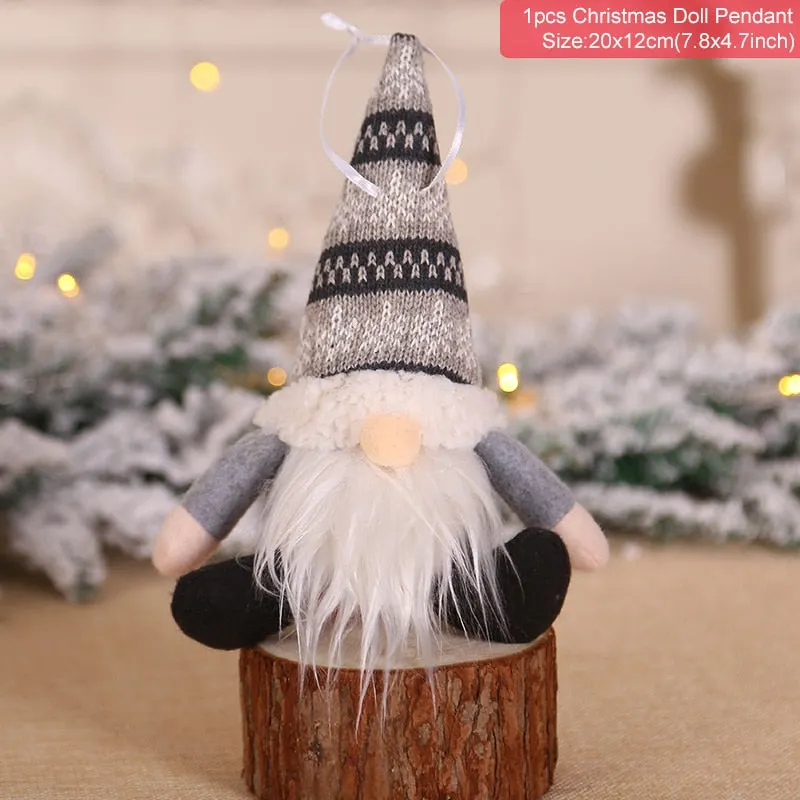 Christmas Faceless Doll Merry Christmas Decorations For Home Christmas Ornaments Xmas Navidad Natal New Year 2022 Kids Gift