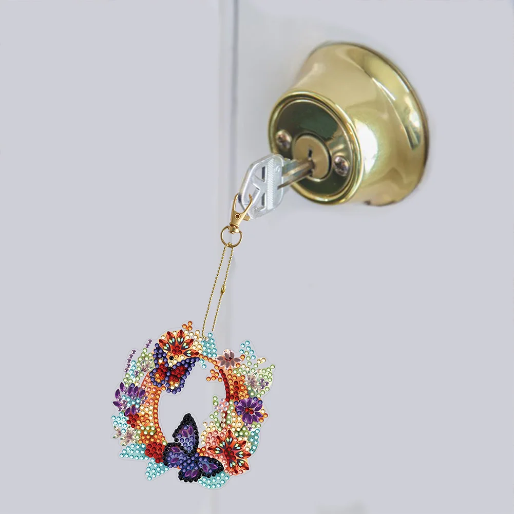 DIY Diamond Art Key Rings Special Shaped Keychain Supplies Lettter Gift for Kids