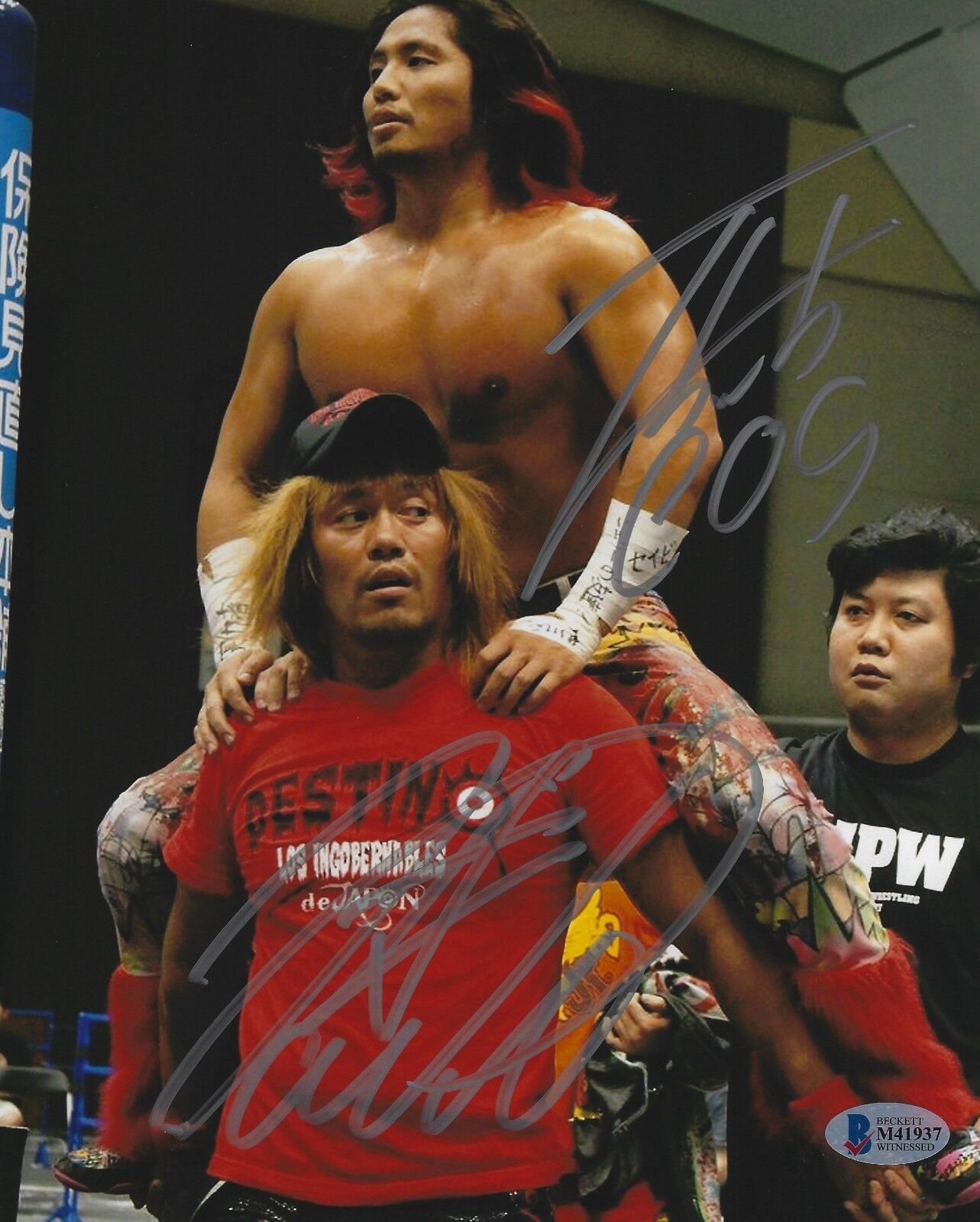 Tetsuya Naito Hiromu Takahashi Signed 8x10 Photo Poster painting BAS COA New Japan Pro Wrestling