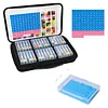 Transparent Diamond Painting Storage Box Set with Handle Bag & Stickers Diamond Painting Storage Case Portable Bead Storage Box for Diamond Painting Accessories and Tools (32PCS)