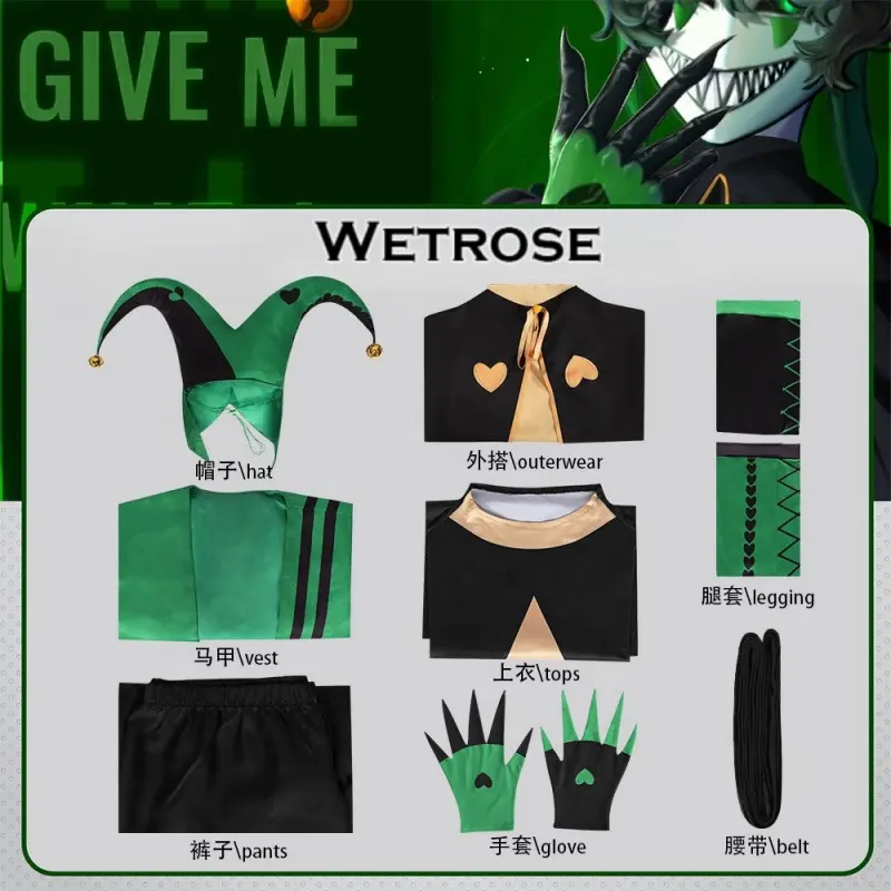 [Wetrose] In Stock The Freak Circus Harlequin Clown Cosplay Costume Halloween
