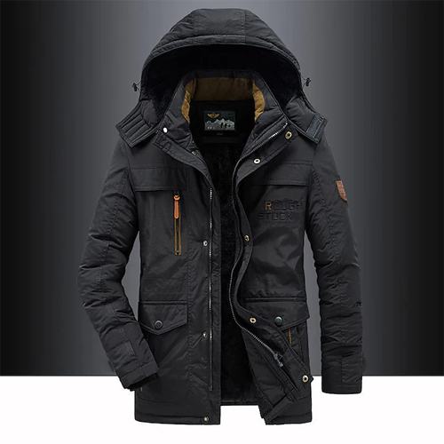 Men's Hiking Fleece Jacket Winter Jacket Thick Warm Hooded Parka