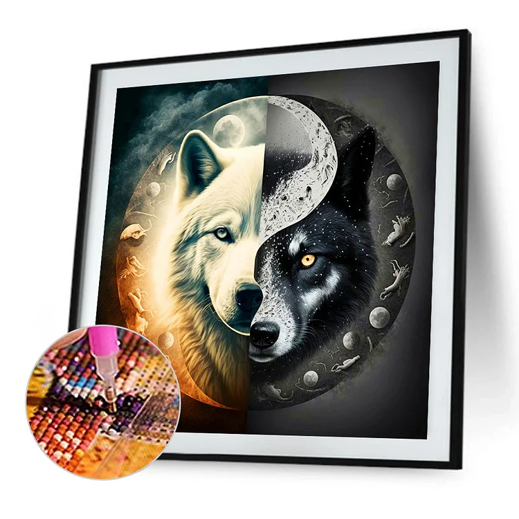 Wolf Diamond Painting Kits,3d Diamond Art Painting,anime Diamond Painting  For Aesthetic Room Decor