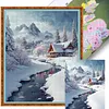 Snow Cabin-11CT Stamped Cross Stitch 40*50cm tapestrymarket