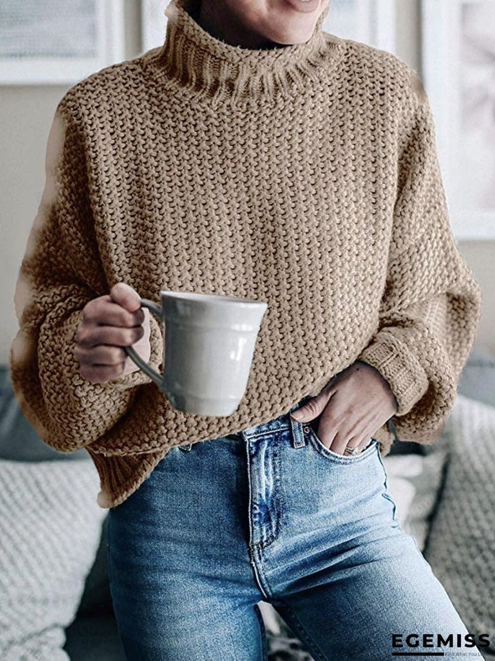 Autumn and Winter New Knitwear Women's Turtleneck Pullover | EGEMISS