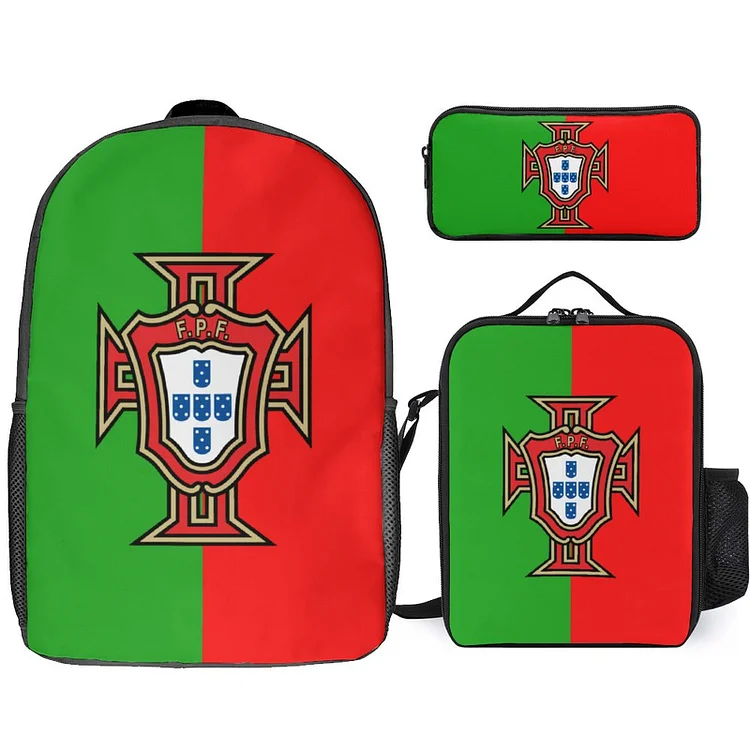 Portugal Student Schulranzen Lunchbag Stifttasche Kombination