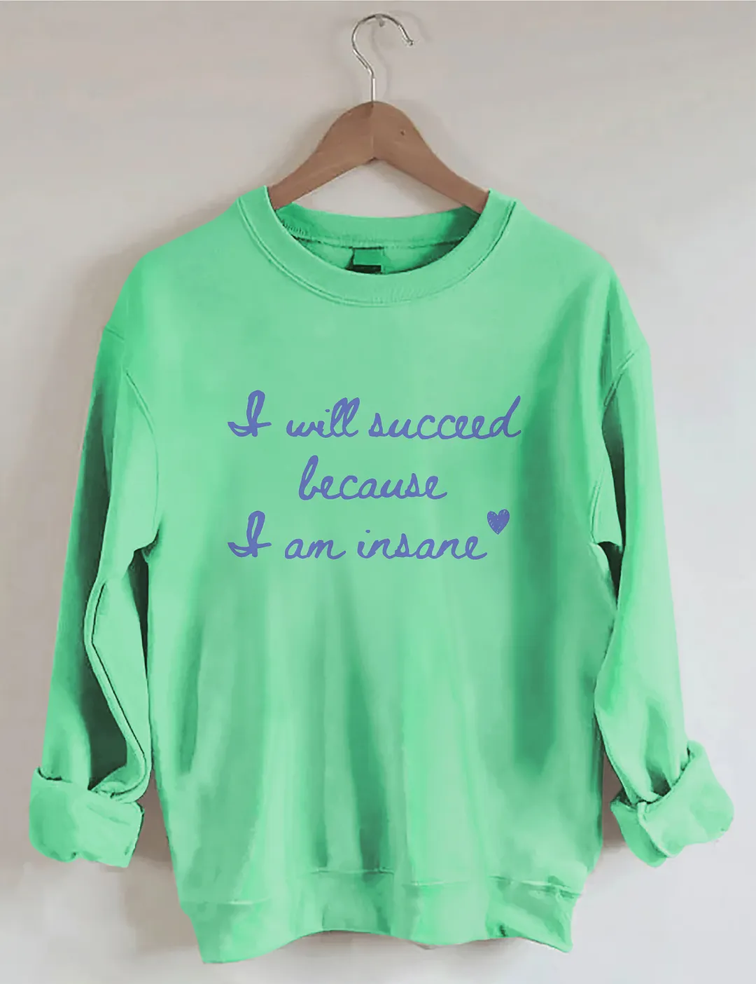 I Will Succeed Because I Am Insane Sweatshirt