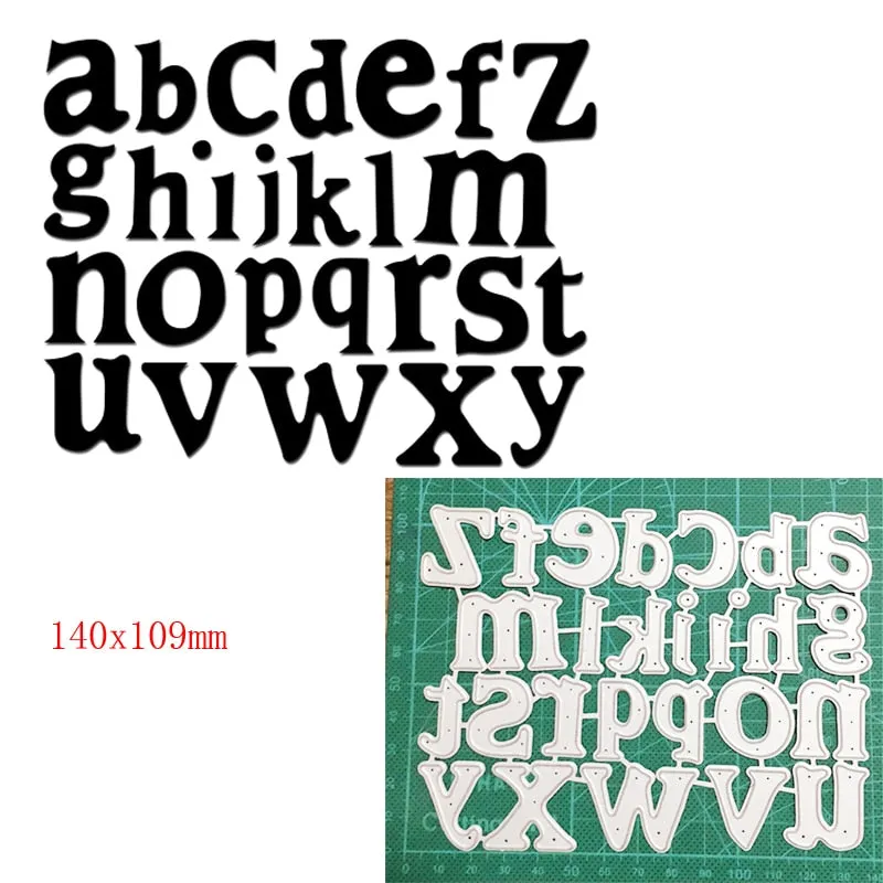 Craft Metal Cutting Dies Cut Die Mold Alphabets Letter Number Decoration Scrapbooking Dies Knife Mould Blade Punch Stencils Dies