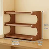 Table Organizer Shelf, Arc-Modeling, Small Countertop Storage Rack, Save Space, Multifunction Display Shelf, Open Tabletop BookShelf, for Home Decor