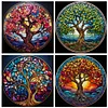 (Multi Style)Stained Glass- Tree Of Life-Full Embroidery 2 strands 18CT Counted Cross Stitch-30*30CM