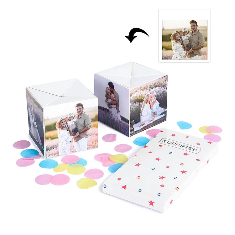Personalized DIY Surprise Box Photo Surprise Explosion Bounce Box with 2 Boxes