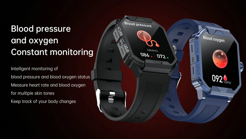 Findtime Blood Pressure Monitor Smart Watch with Heart Rate Blood Oxygen Bluetooth Calling