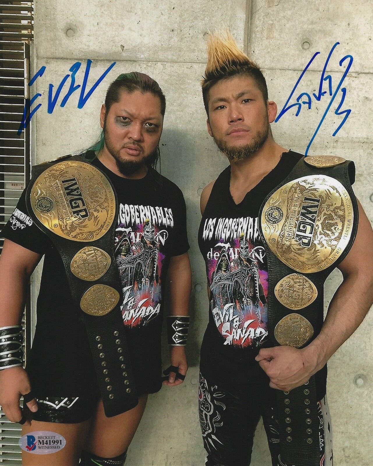 Evil Sanada Signed 8x10 Photo Poster painting BAS COA Los Ingobernables de Japon New Japan LIJ 2