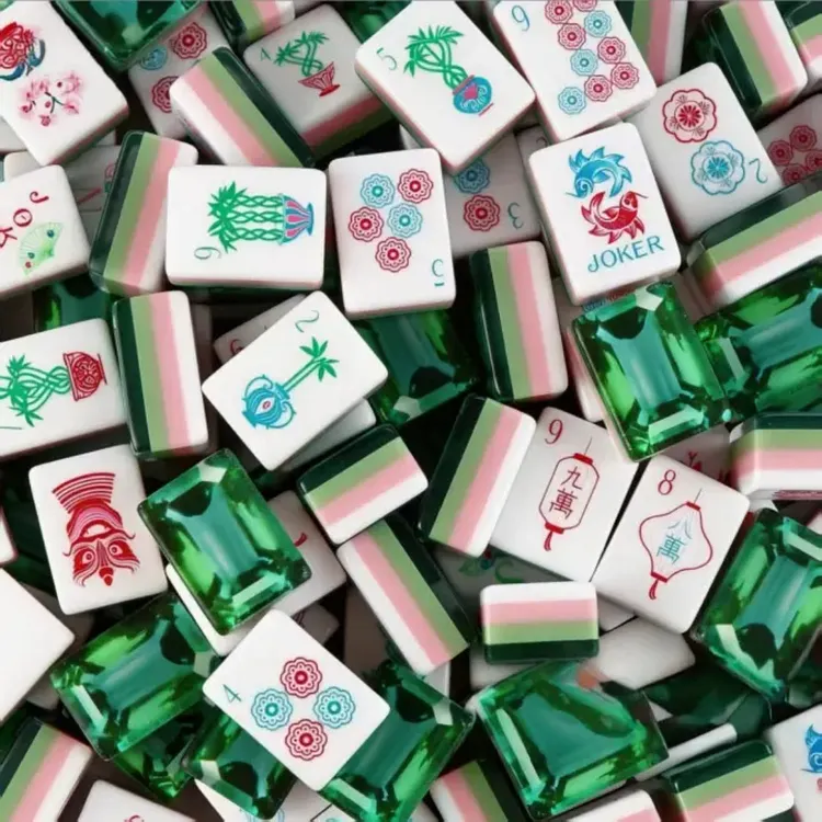 Emerald Mahjong Tiles &mdash; 160 Tiles