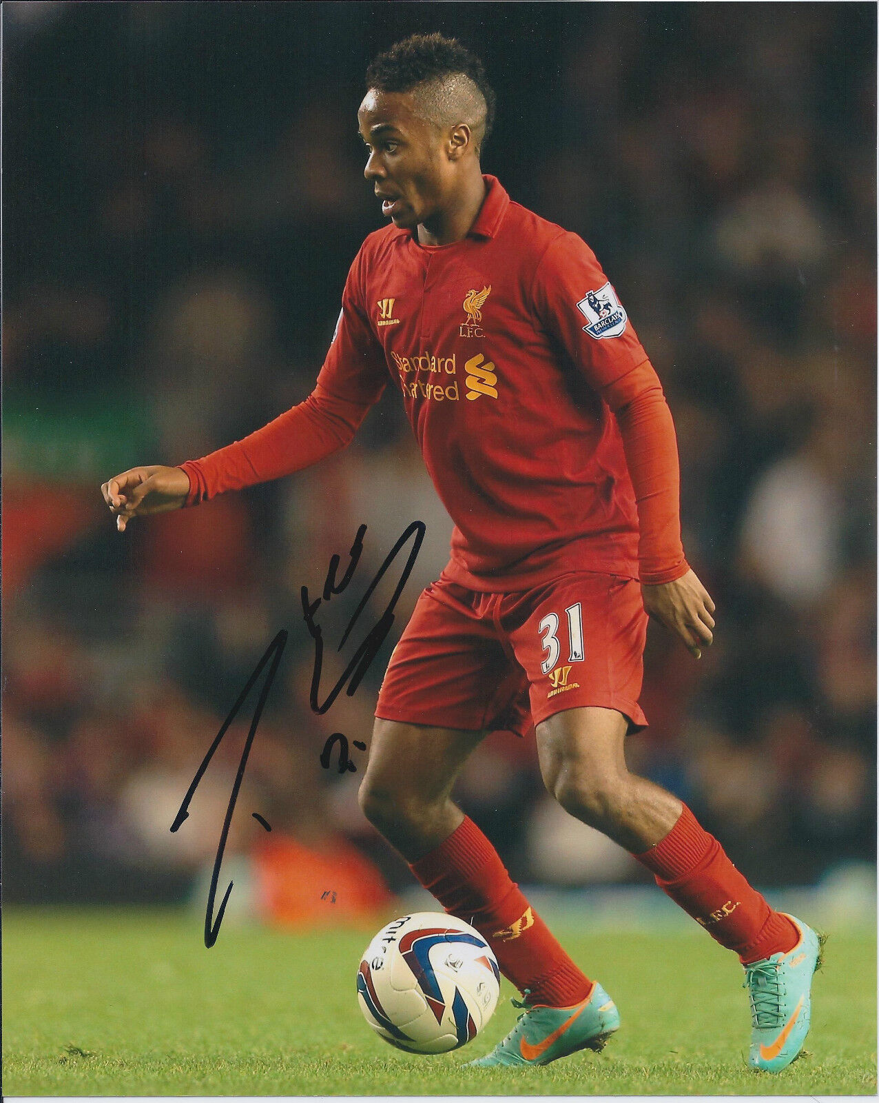 Raheem STERLING Authentic SIGNED COA Autograph 10x8 Photo Poster painting AFTAL Liverpool RARE