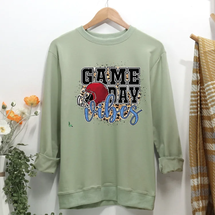 GAME DAY VIBES Women Casual Sweatshirt