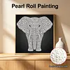 DIY Pearl Painting Elephant for Home Wall Decor(25x25cm)