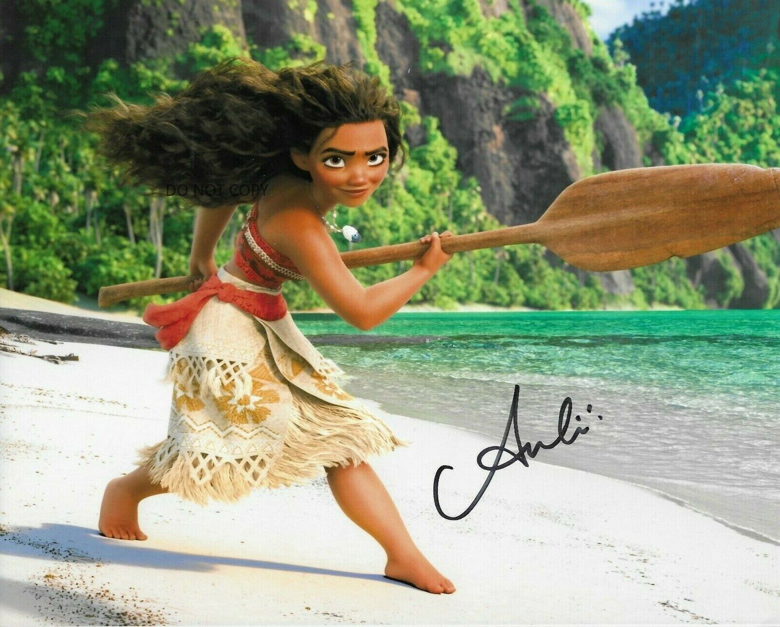 Disney Moana Auli'i Cravalho Autographed Signed 8x10 Photo Poster painting REPRINT Voice Actor