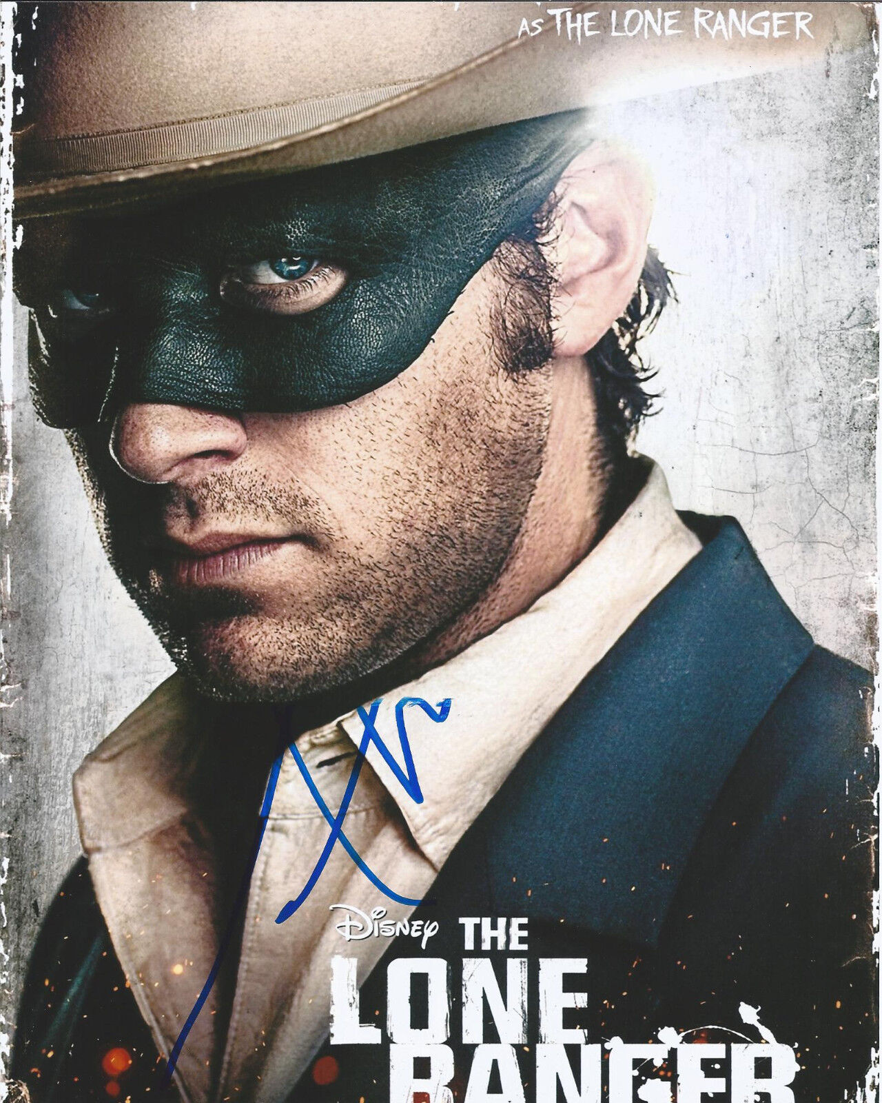 ARMIE HAMMER HAND SIGNED LONE RANGER MIRROR MIRROR 8X10 Photo Poster painting D COA DEPP J EDGAR