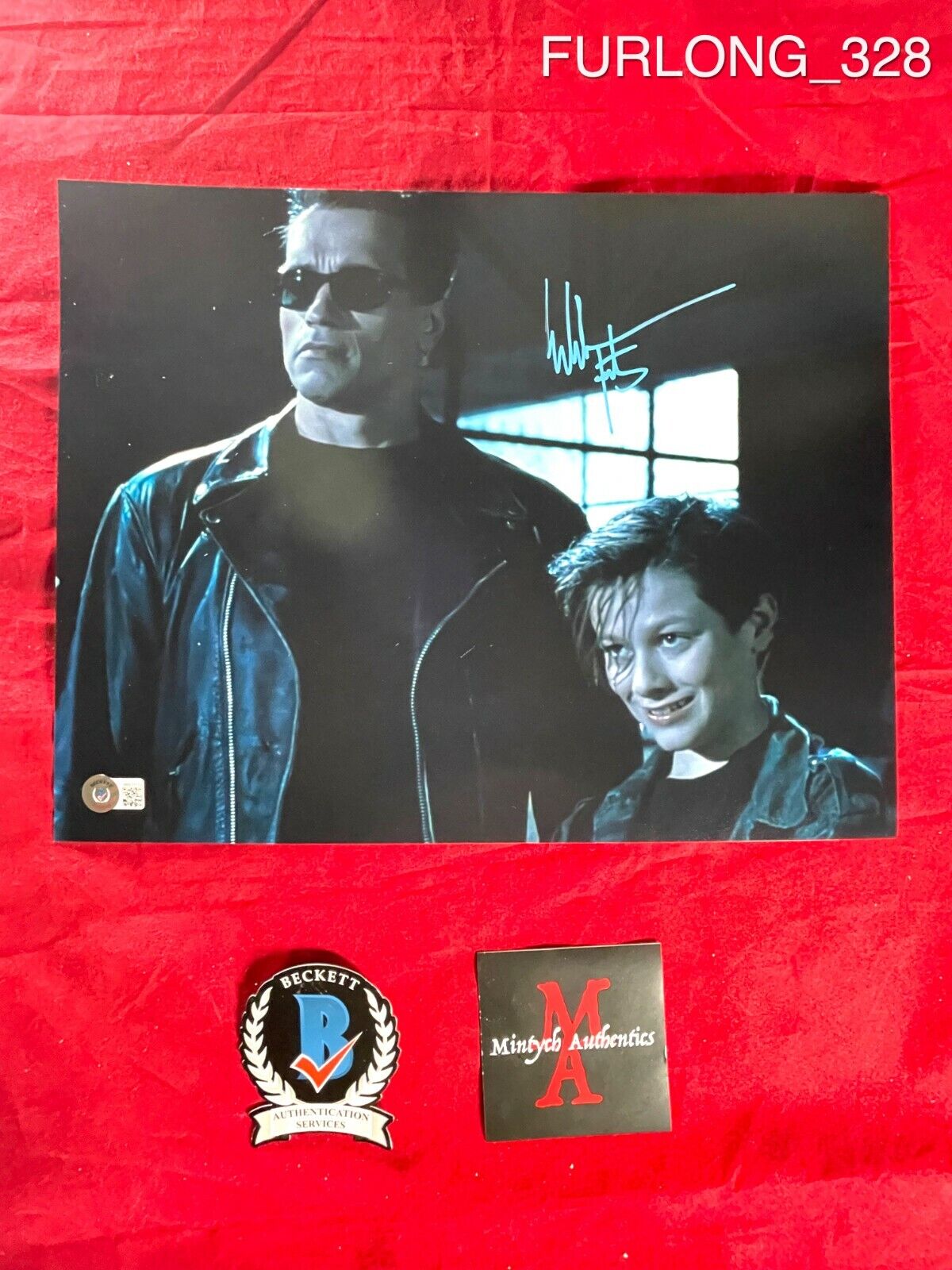 EDWARD FURLONG AUTOGRAPHED SIGNED 11x14 Photo Poster painting! TERMINATOR 2 JOHN CONNOR! BECKETT