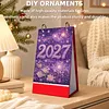 Butterfly Flowers Diamond Art Monthly Flip Tabletop Calendar January 2027 - December 2027 Small Desktop Calendar Planner for Living Room Bedroom Office Desk Gift Giving