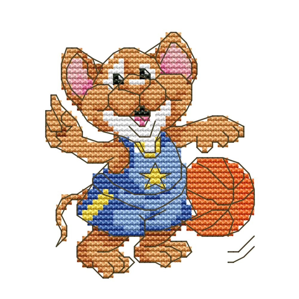 

Basketball - 14CT Stamped Cross Stitch - 14*11cm, 501 Original