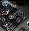 Coffee Bean Bar Mat Bar Drain Mat Heat Insulation Non-Slip Table Powder Pressing Mat