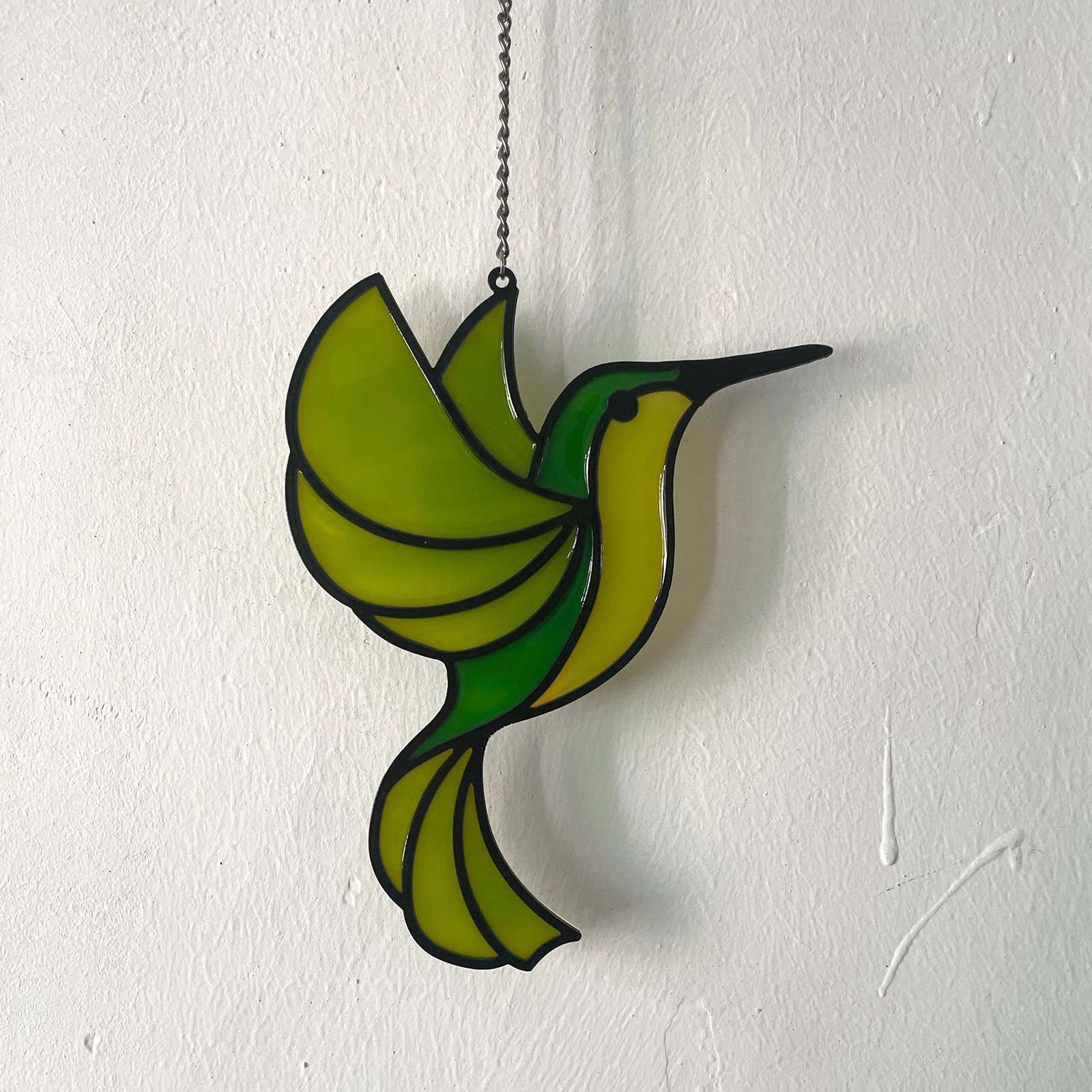 Hanging Stained Glass Bird Window Hanging Hummingbird