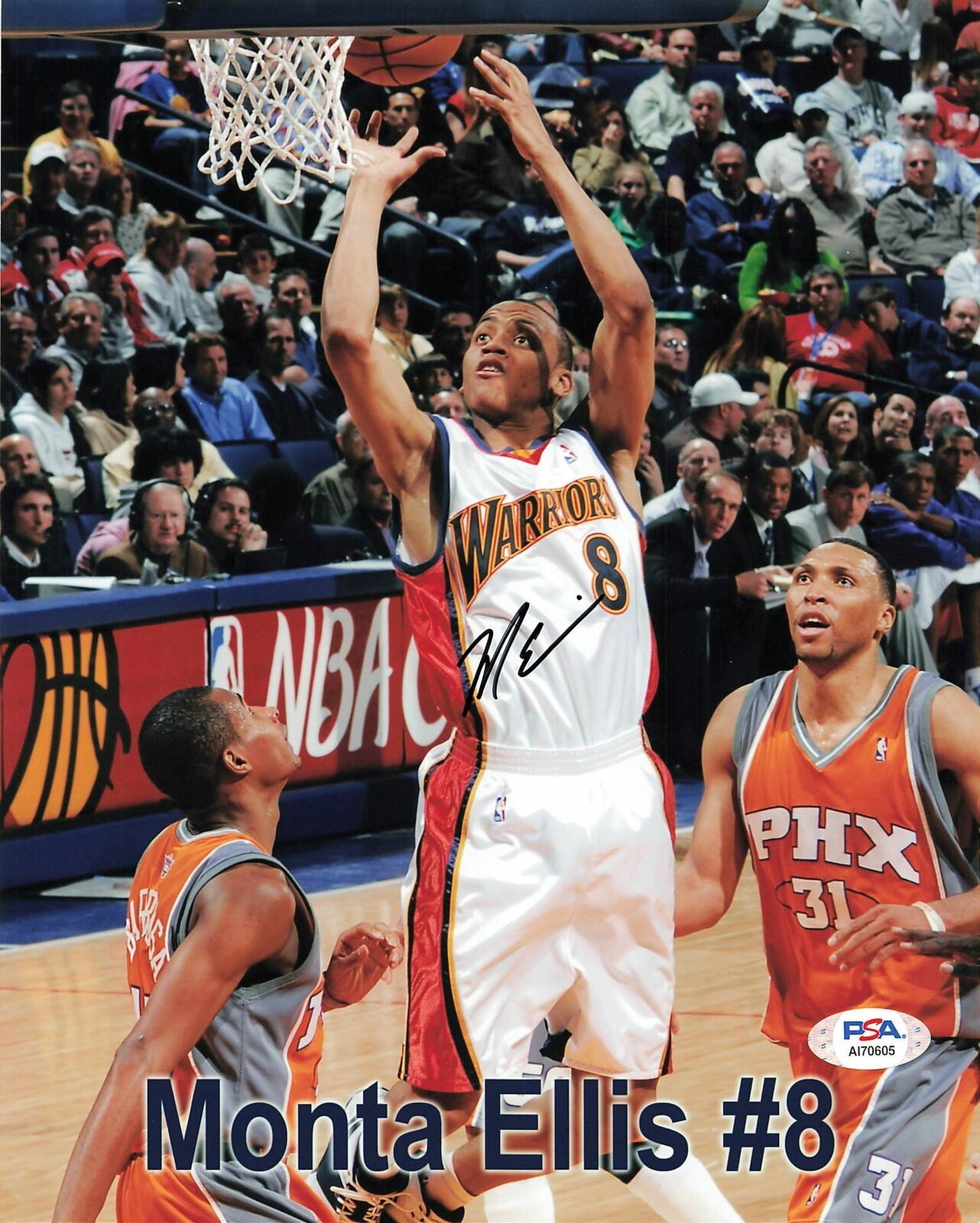 Monta Ellis signed 8x10 Photo Poster painting PSA/DNA Warriors Autographed