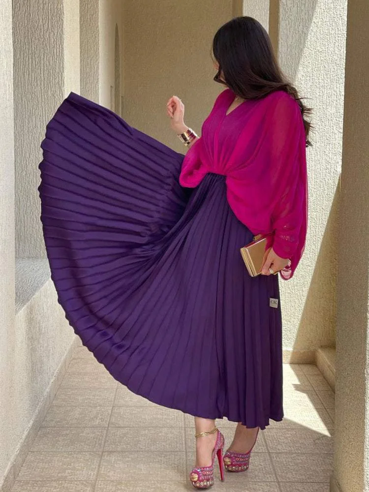 Sexy Pleated Swing Ball Gown Dress