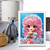 Cartoon Little Girl Diamond Art Painting Kits with Frame 