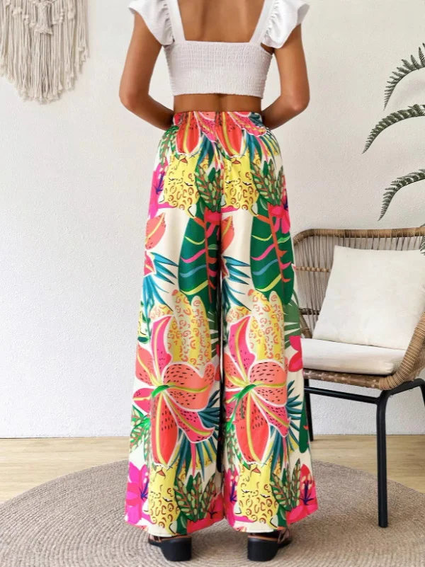 Nigikala Nigikala Hot New Print Leisure Printing Wide Legs Fashion Beach Women's Pants