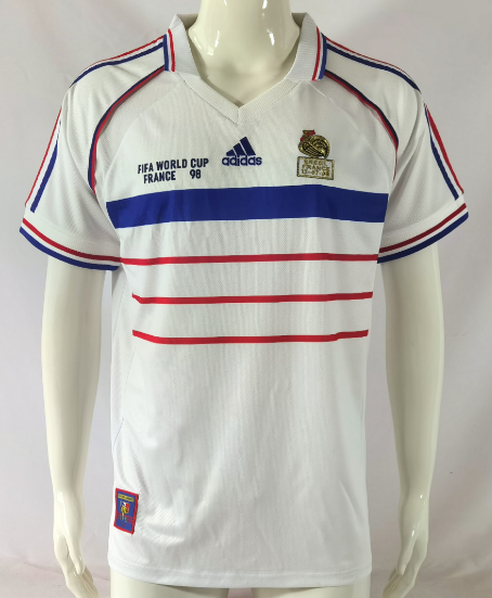 Retro 1998 France Away Football T-Shirt Thai Quality
