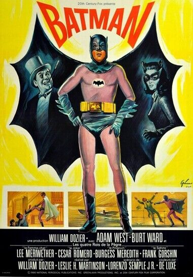 BATMAN MOVIE POSTER - ADAM WEST - HIGH GLOSS Photo Poster painting POSTER -  POST!