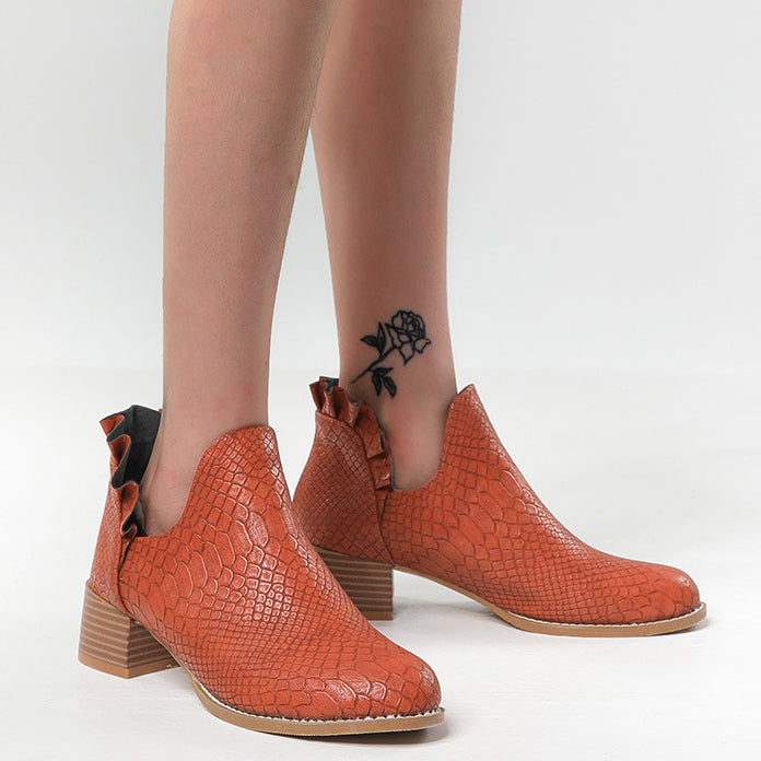 ladies chunky heel boots