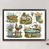 Garden Small Objects-14CT Stamped Cross Stitch 62*47cm/24.41*18.5in(Big Size) tapestrymarket