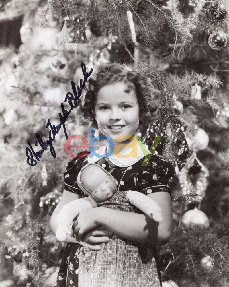 SHIRLEY TEMPLE BLACK Autographed 8x10 Signed Photo Poster painting reprint