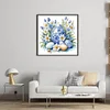 Blue And White Porcelain-Egg Flower-11CT Stamped Cross Stitch 40*40cm/15.75*15.75in