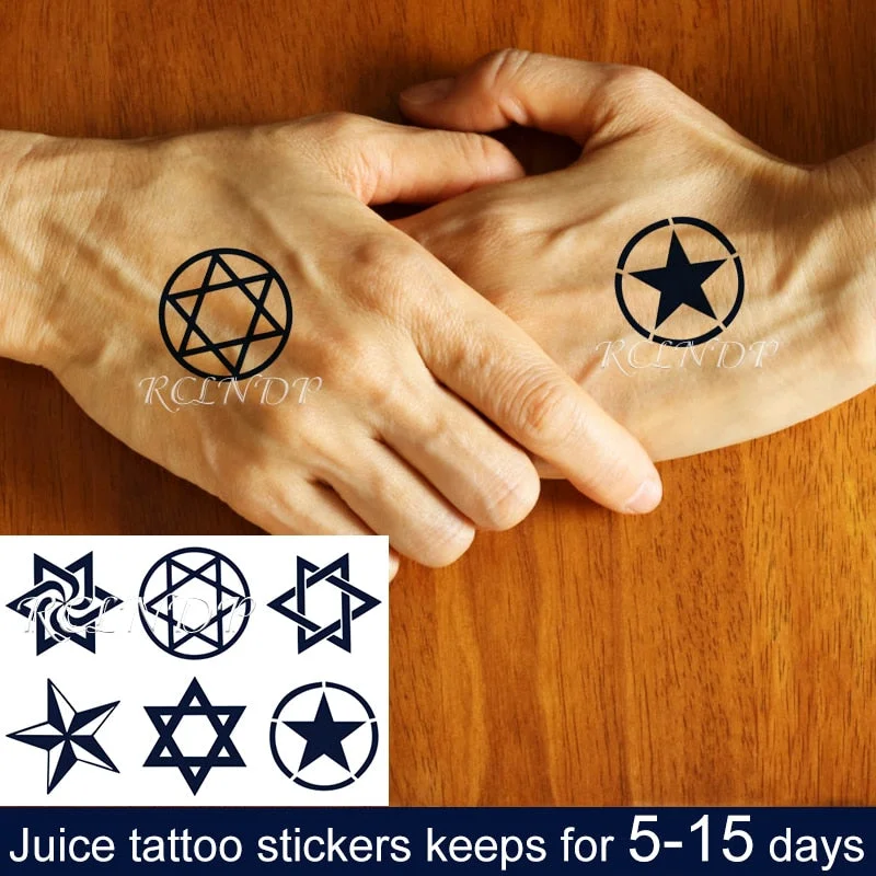 Waterproof Temporary Juice Ink Sticker Sun Totem Dragon Phoenix Small Element Fruit Gel Long Lasting Tattoo for Men Women girl