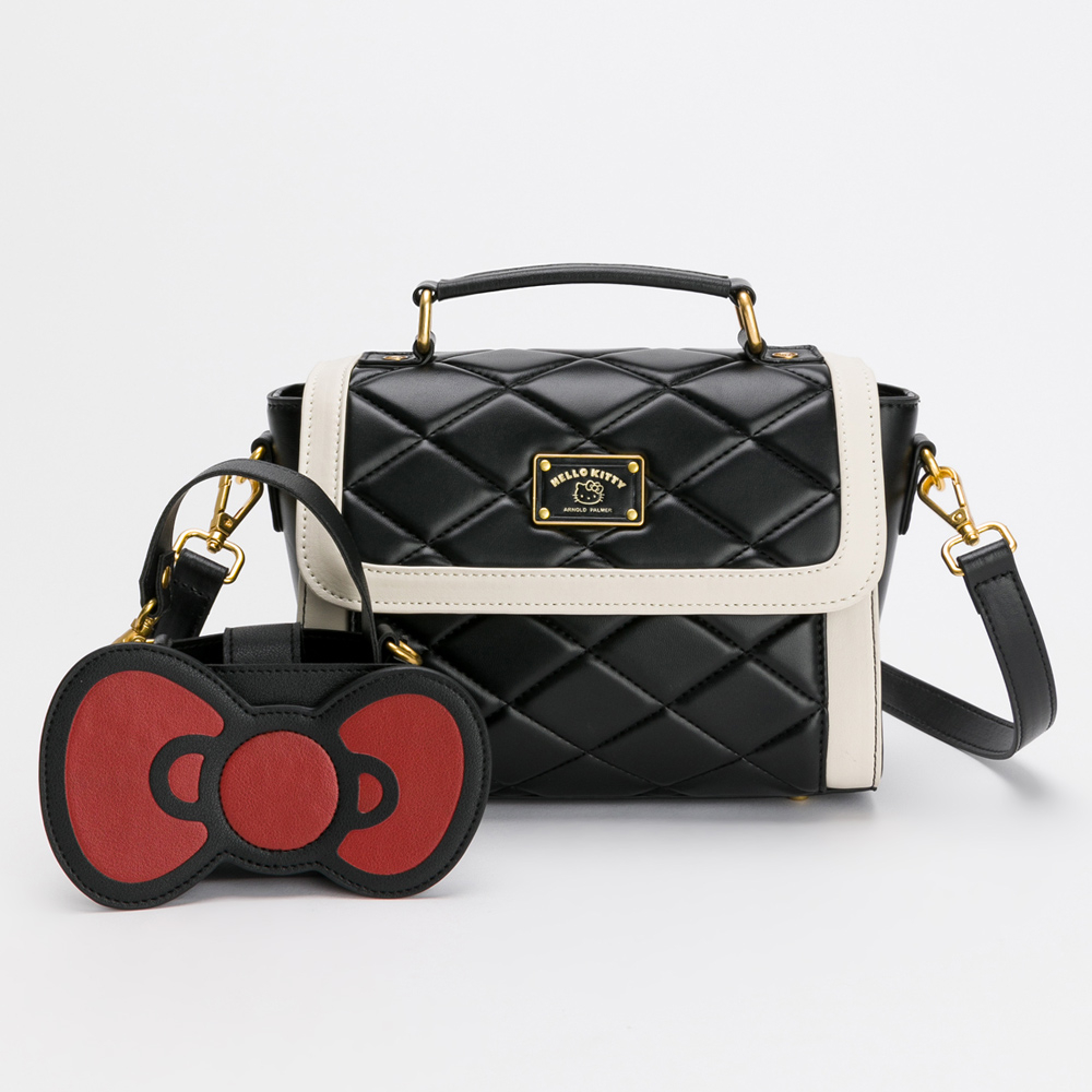 Arnold Palmer x Hello Kitty Ladies Flip Handbag Cross-body Bag with Long Strap Black  A Cute Shop - Inspired by You For The Cute Soul 